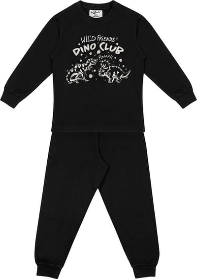 Fun2Wear - Pyjama Dino Club - Zwart - Maat 86 -