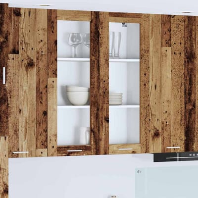 vidaXL - Hangkast - Oudhout - 80 - x - 31 - x - 100 - cm - Bewerkt - hout