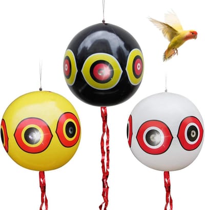3-delige Vogel Vrij Ballon Set - Afschrikmiddelen voor Vogels in 3 Kleuren