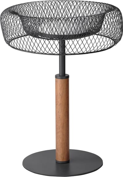OSRAM Decor Mesh Tafel LED Tafellamp, Zwart Metalen gaas, Rubberhout, 10W, 640lm, 3000K, 300mm