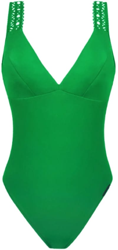Lise Charmel, badpak, ajourage, groen, 44C