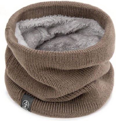 Livano Nekwarmer - Heren - Dames - Fleece - Motor - Bandana - Masker - Colsjaal - Winter - Sjaal - Masker - Khaki