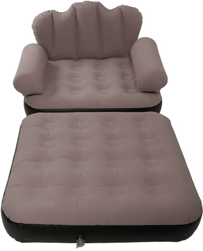 Opblaasbare Slaapbank – 198 x 100 cm – 5-in-1 Sofa en Luchtbed – PVC met Flocking – Voor Binnen en Buiten