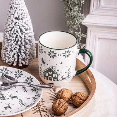Altom Design Grenlandia Porseleinen Kerstmok 450ml - Winterse Gezelligheid