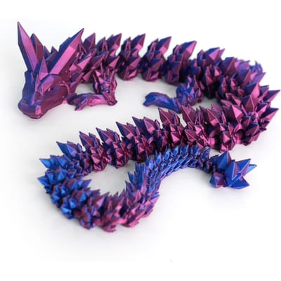 3D Geprinte Draak Roteerbare Gelede Draak Ambachten Beeldje Creatief Kind Interactie Speelgoed Draak Ornamenten Beeldhouwwerk 60cm