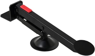Deurkozijn Installatietool - Deurlifter - Deuren Plaatsen - Voetbediend en 360° Roterend - 33 x 9 x 9 cm - Zwart/Rood
