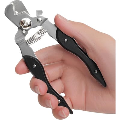 Coupe-ongles pour chat en acier inoxydable pour petits et chiens de taille moyenne avec sécurité, verrou. noir
