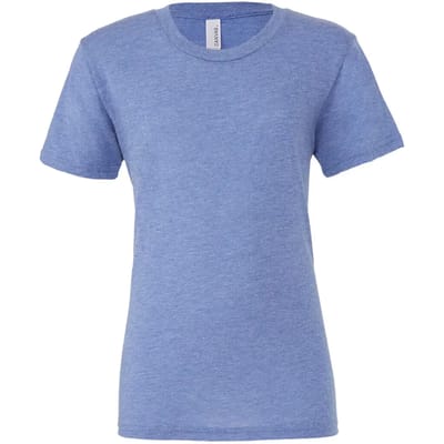 Bella+Canvas Unisex Triblend Crew Neck T-Shirt CV3413 - Blue Triblend (Heather) - S
