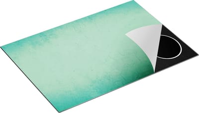 Chefcare Inductie Beschermer Lichtgroene Stenen Muur - 75x50 cm - Afdekplaat Inductie - Kookplaat Beschermer - Inductie Mat