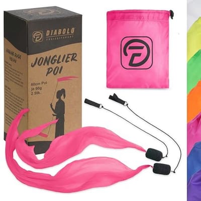 Roze UV lichtgevende poi - Zachte pois voor jongleren en vrijetijdssport