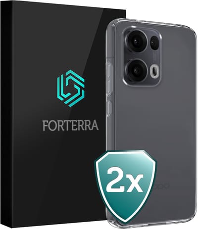 Hoesje 2 Stuks - Geschikt voor Oppo Reno 13 Pro - Sterk & Shockproof - Back Cover - Case Siliconen - Telefoon Hoes - Transparant