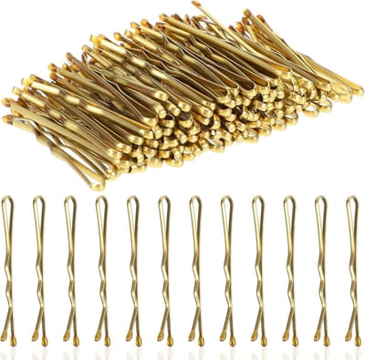Famanu - 100 Stuks Mini schuifspeldjes 3,5 cm, golvende bobby pins, metalen haarspelden voor dames/meisjes/kinderen