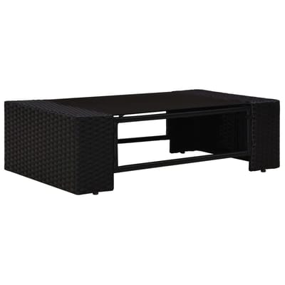 vidaXL - 5-delige - Loungeset - poly - rattan - zwart