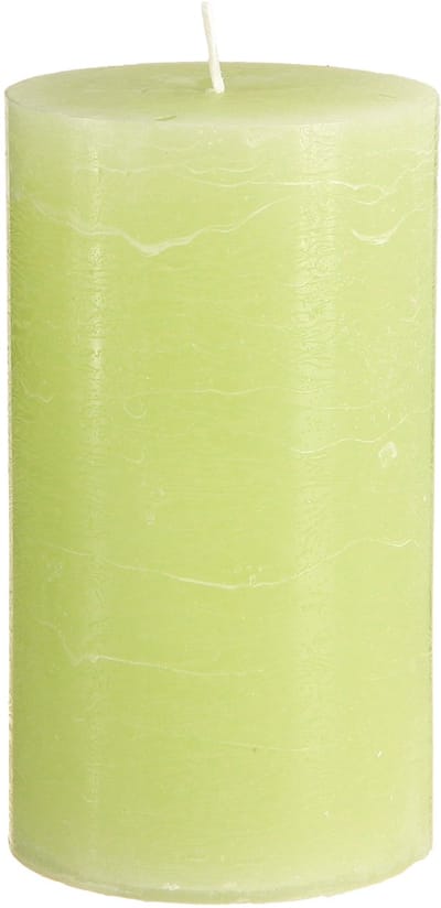 Effen pilaarkaarsen, limoengroen, 85×150 mm, set van 2, hoogwaardige k