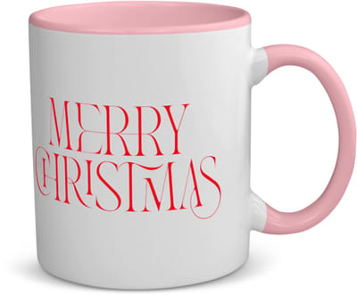 Akyol - kerst merry christmas koffiemok - theemok - roze - Kerstmis - kerst beker - winter - kerst - christmas - kerst cadeau - 350 ML inhoud