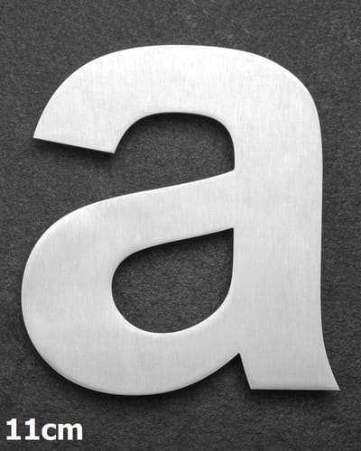 Rvs letter huisnummer letter A. Hoogte 11cm