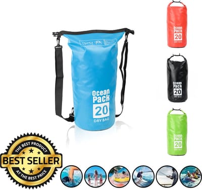 Waterdichte Tas - Dry bag - 20L - Ocean Pack - Dry Sack - Survival Outdoor Rugzak - Drybags - Boottas - Zeiltas -Blauw