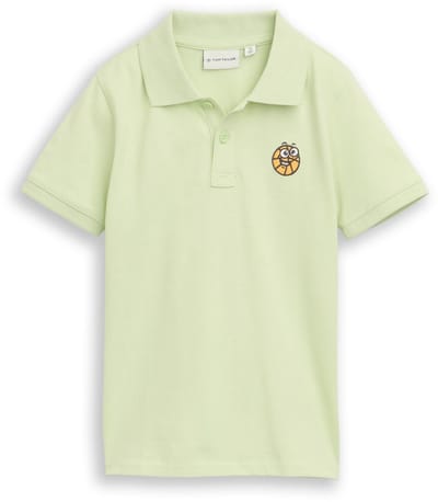 Tom Tailor - Piqué poloshirt van katoen - Maat 92/98 - frozen lime green