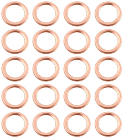 NTH products- Olie-aftapplugpakkingen 20 stuks - Koperen Afdichtingsringen - Dichtingsringen Sanitair - Lekpreventie - Duurzaam - 12x18x2mm