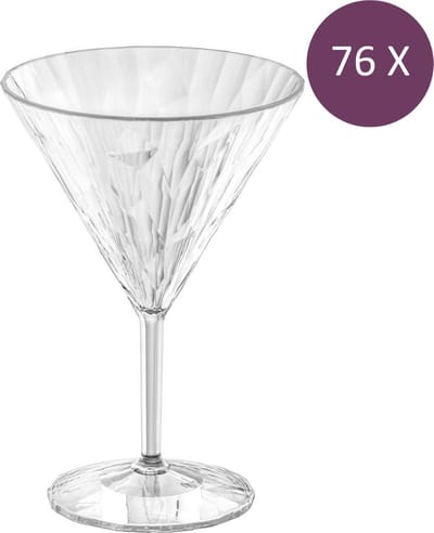 Koziol - Superglas Club No. 12 Cocktailglas 250 ml Set van 76 Stuks - Kunststof - Transparant -