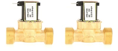 Dailygoody - Magneetventiel - Elektrische Magnetische Klep - Normaal Gesloten - Geschikt voor Watertoepassingen - 2 Stuks - 12V DC