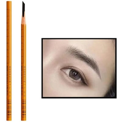 Wenkbrauwontwerp Potlood Positionering Pen Tattoo Semi-permanente make-up Waterdicht Anti-zweet Wenkbrauwlijnvormer Pen zwart