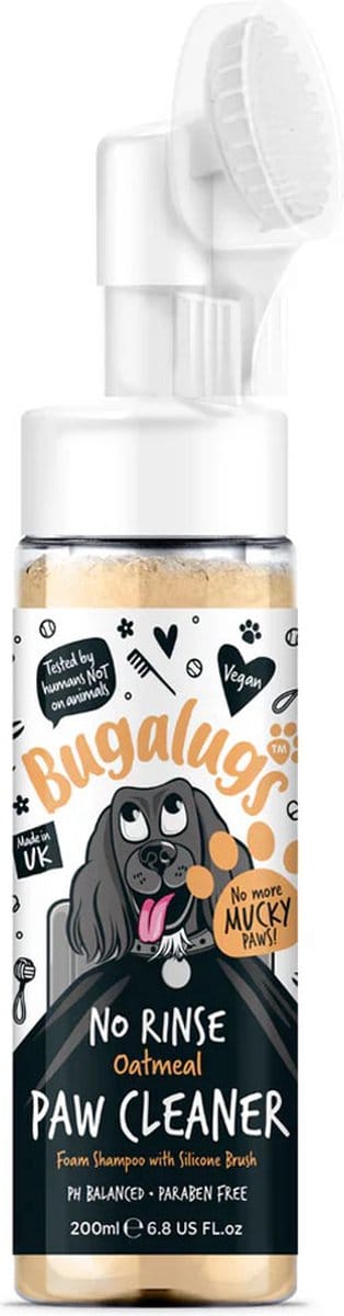 Bugalugs - Honden potenreiniger - Paw Cleaner - Oatmeal - Fles met pompje - Vegan - 200 ml
