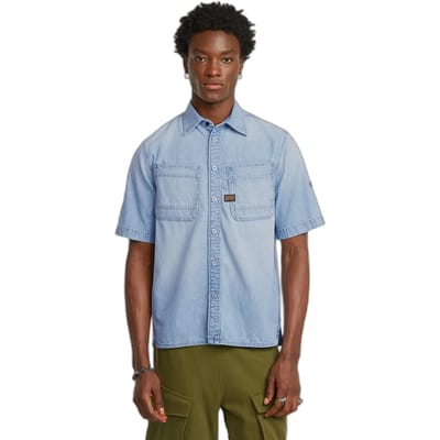 G-Star - Slanted double pocket regular shirt s\s - Heren - Shirts