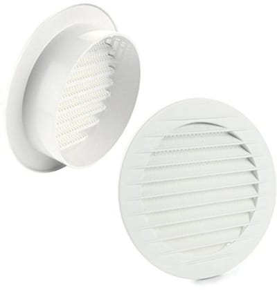 Ventilatierooster met Insectengaas voor Binnen en Buiten - Diverse Kleuren en Maten