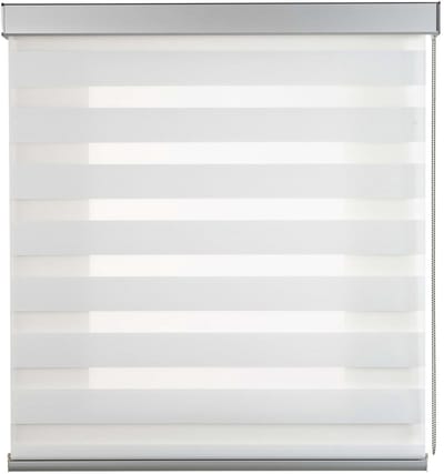 Storesdeco - Duo rolgrodijn met hoogwaardige aluminium afwerkingen, Wit 60x250cm