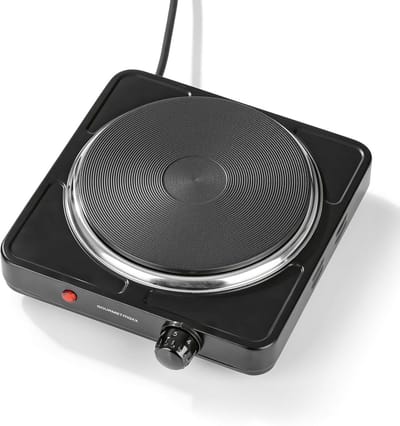 Compacte Elektrische Kookplaat 1500W met Thermostaat - Ideaal voor Camping en Kantoor
