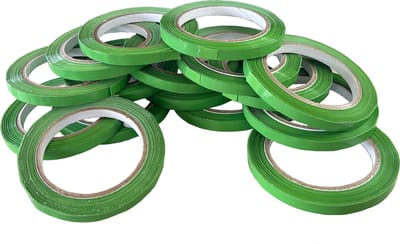 Kortpack - PVC-Tape 9mm breed x 66mtr lang - Groen - 16 rollen - Kerndiameter: 76mm - Verpakkingstape - Tape voor Zakkensluiter - (020.0004)