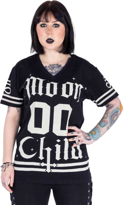 Heartless - Moonchild Top - S - Zwart/Wit