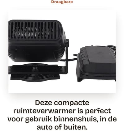 Dailygoods - Draagbare Ruimteverwarmer met 2 Temperatuurinstellingen