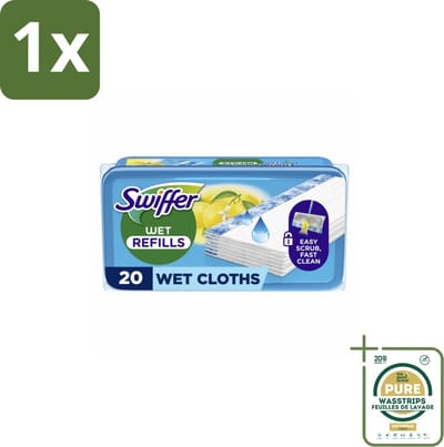 1 x Swiffer - Vloerdoekjes – Citrus Fresh – 20 doekjes- Vloerdoekjes - Schoonmaakdoekjes - Citroengeur - Schrobdoekjes - Dweilen