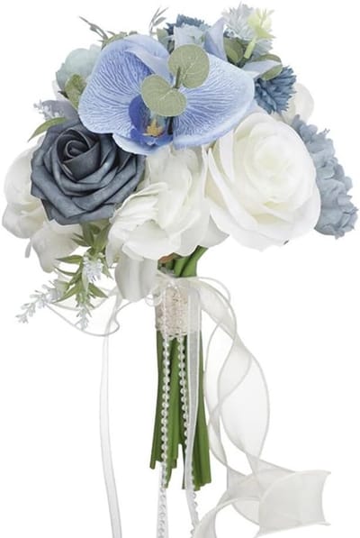Bruiloft Boeket - Kunstbloemen Bruid - Bruiloft Decoratie - Herbruikbaar Ontwerp - Niet Gespecificeerd - Blauw Wit