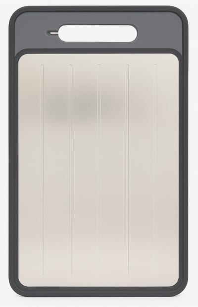 PolkaHome® Snijplank – Multifunctionele Snijplanken Aluminum | Dubbelzijdig met Ingebouwde Rasp, Mes Slijper & Ontdooiplaat – Cutting Board - Vermijd Microplastics - Extra Hygiëne - Met Raspfunctie en Sapgeul – 36.5×25cm