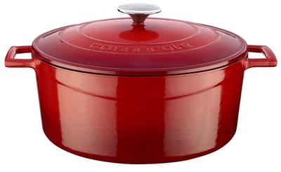 Lava Braadpan - 28 cm - 6.71 liter - Gietijzer - Rood