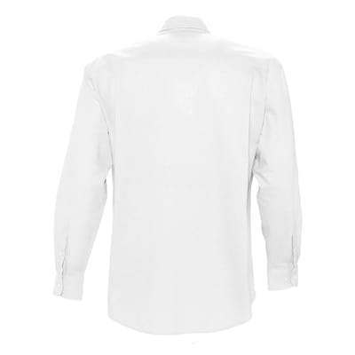 SOLS Heren Boston shirt met lange mouwen (Wit)