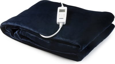 DOMO DO637ED Elektrische Deken - 180 x 130 cm - 1 Persoons - Warmtedeken - 10 Standen - Timer - Flanel Fleece - Blauw