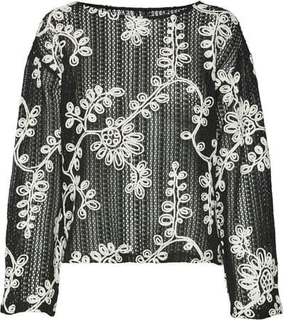 VERO MODA - VMCLARA L/S O-NECK EMB TOP WVN POP2 - Dames - Blouses