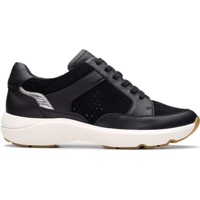 Clarks Tivoli Walk - dames sneaker - Zwart - maat 35.5 (EU) 3 (UK)