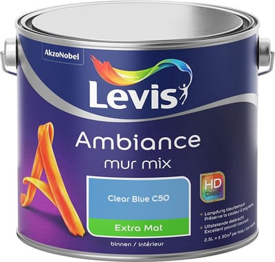 Levis - Ambiance Mur Extra Mat Mix - Clear Blue C50 - Mengverf - 2,5 L