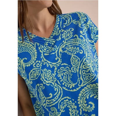 Shirt met V-hals en print