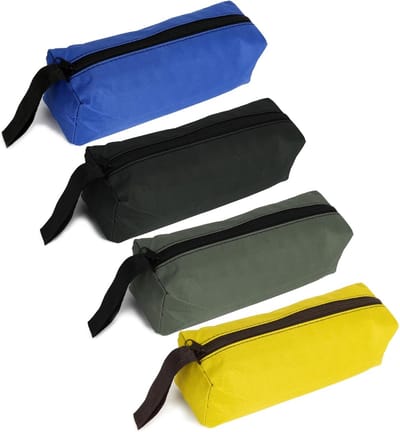 longziming - Opbergzak - 4 Stuks - Kleine Gereedschapstassen - Opbergtassen In 4 Kleuren Met Ritssluiting - Mini Tool Bag - 25×8.5×7cm - Multi Tool Opslag