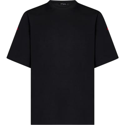 Dsquared2 Groot Horror Logo Op Achterkant Zwart T-shirt