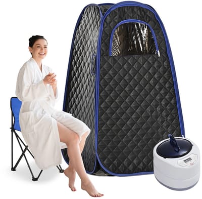 MakkelijkMooi Full Body Stoomcabine met Snelle Opwarming - Sauna - Warm in 10 min - Instelbare Temperatuur - 360° Stoomuitlaat