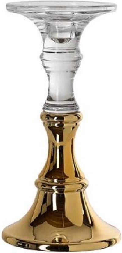 Richmond Kandelaar Glas / goud, hoogte 30 cm, Ø 12 cm
