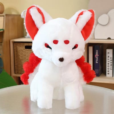 38cm Zacht Pluche Negenstaartige Vos Speelgoed Pluizig Wit Knuffeldier Gumiho Schattig Huisdecoratie Cadeau voor Kinderen Volwassenen 38cm