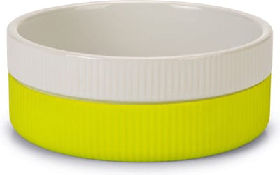 Keramieke eetbak Nuf hond met siliconen rand groen 15,5cm
